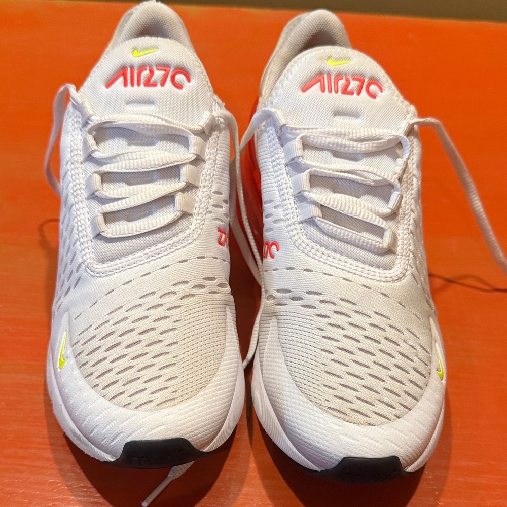 Nike Air Max White with Red and Yellow Highlights